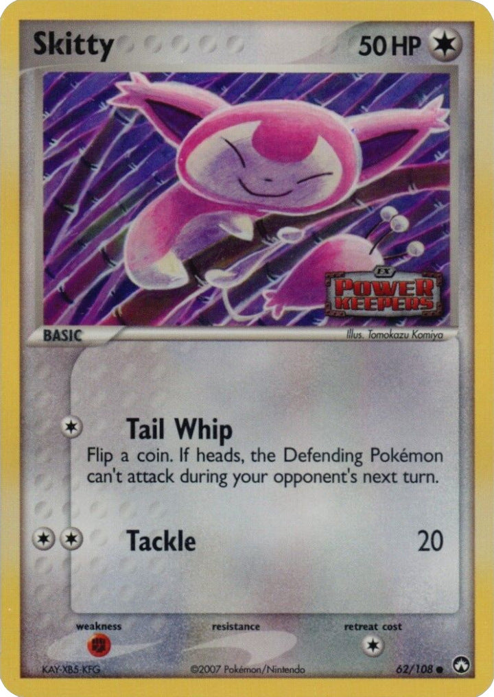 Skitty (62/108) (Stamped) [EX: Power Keepers] | Card Citadel