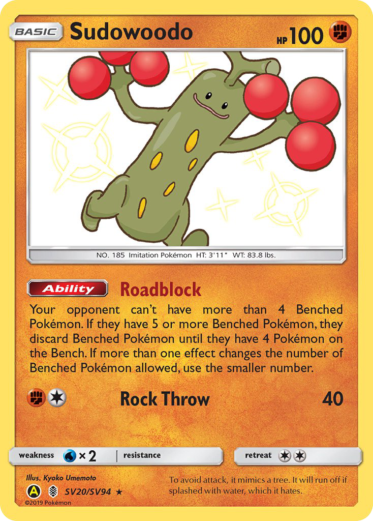 Sudowoodo (SV20/SV94) [Sun & Moon: Hidden Fates - Shiny Vault] | Card Citadel