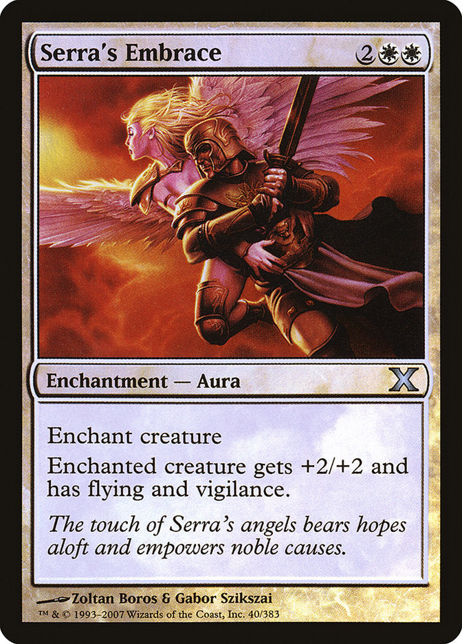 Serra's Embrace (Premium Foil) [Tenth Edition] | Card Citadel