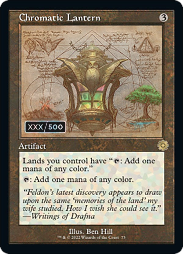 Chromatic Lantern (Retro Schematic) (Serial Numbered) [The Brothers' War Retro Artifacts] | Card Citadel