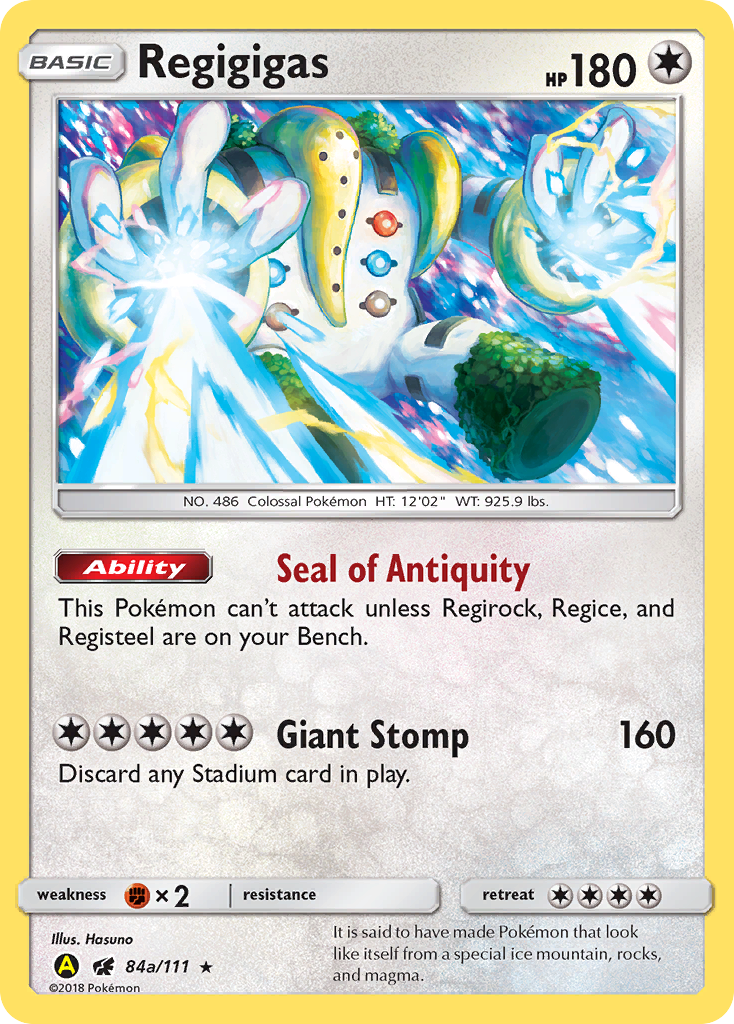 Regigigas (84a/111) (Alternate Art Promo) [Sun & Moon: Crimson Invasion] | Card Citadel
