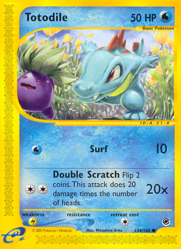 Totodile (134/165) [Expedition: Base Set] | Card Citadel
