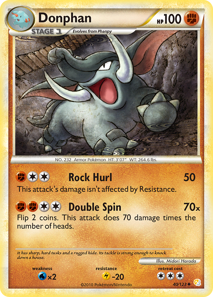 Donphan (40/123) [HeartGold & SoulSilver: Base Set] | Card Citadel