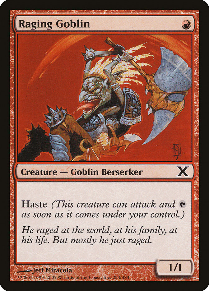 Raging Goblin [Tenth Edition] | Card Citadel