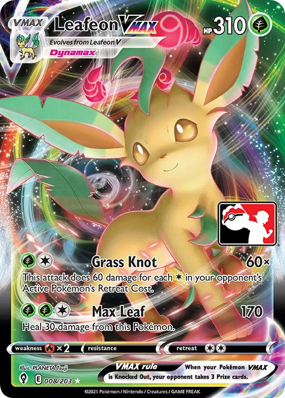 Leafeon VMAX (008/203) [Prize Pack Series One] | Card Citadel