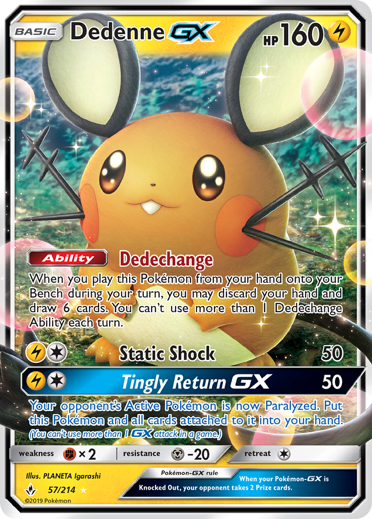 Dedenne GX (57/214) [Sun & Moon: Unbroken Bonds] | Card Citadel