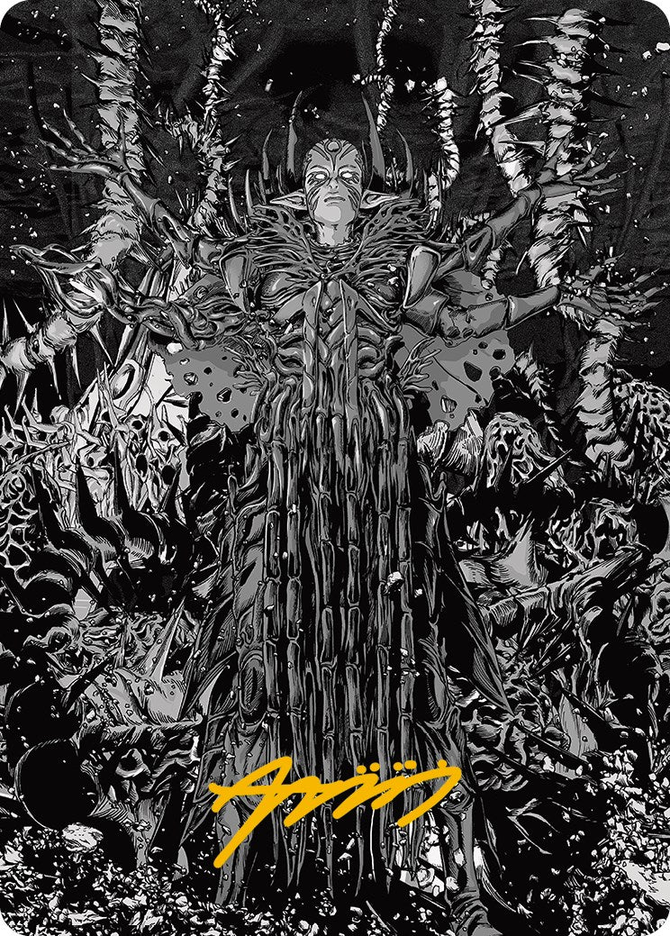 Nissa, Ascended Animist Art Card (Gold-Stamped Signature) [Phyrexia: All Will Be One Art Series] | Card Citadel