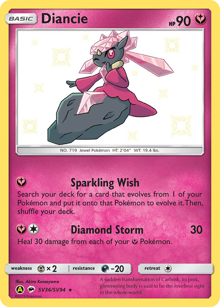 Diancie (SV36/SV94) [Sun & Moon: Hidden Fates - Shiny Vault] | Card Citadel