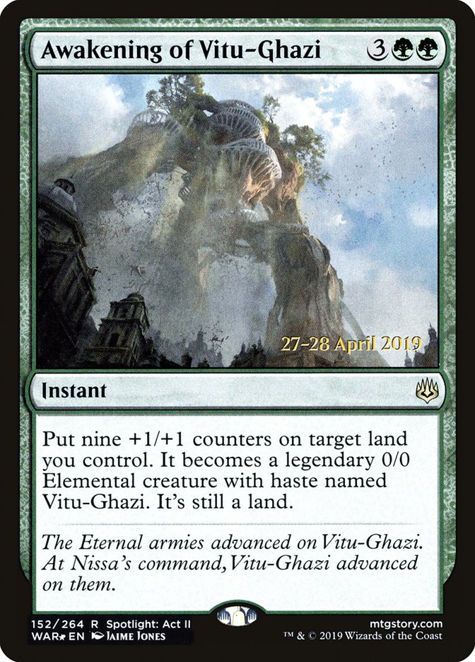 Awakening of Vitu-Ghazi  [War of the Spark Prerelease Promos] | Card Citadel