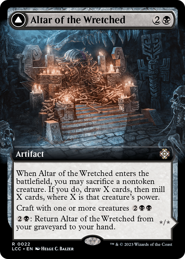 Altar of the Wretched // Wretched Bonemass (Extended Art) [The Lost Caverns of Ixalan Commander] | Card Citadel