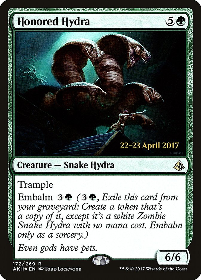 Honored Hydra (Prerelease Promo) [Amonkhet Prerelease Promos] | Card Citadel