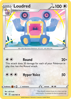 Loudred (136/185) [Sword & Shield: Vivid Voltage] | Card Citadel