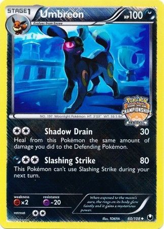 Umbreon (60/108) (Regional Championship Promo) [Black & White: Dark Explorers] | Card Citadel