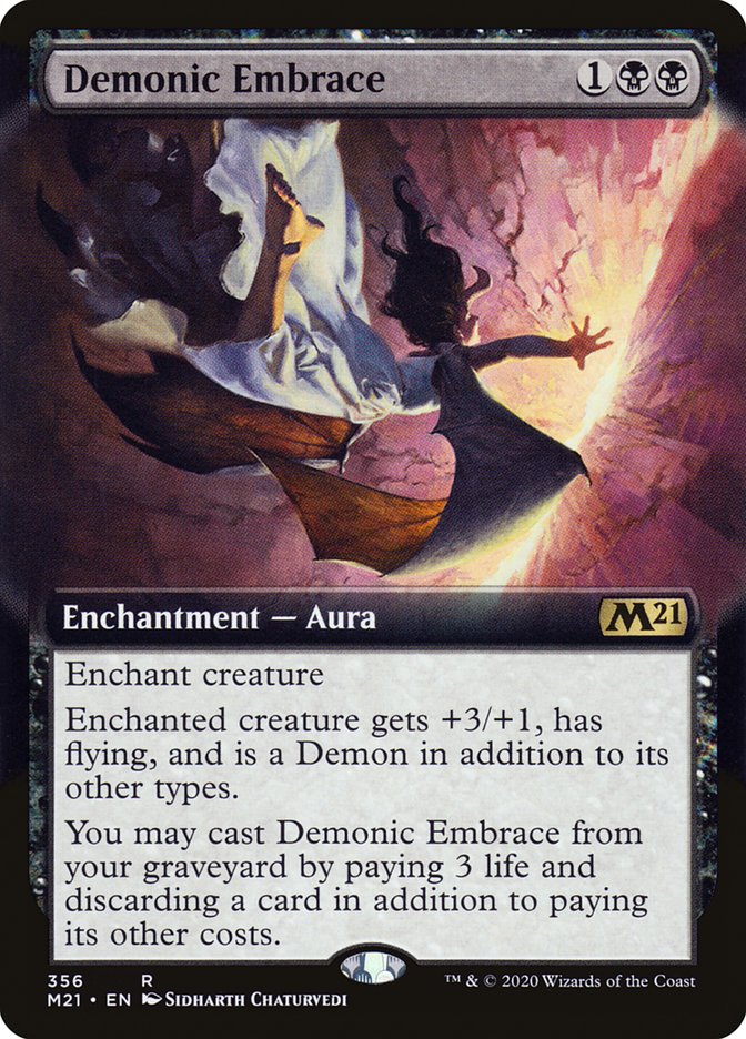 Demonic Embrace (Extended Art) [Core Set 2021] | Card Citadel