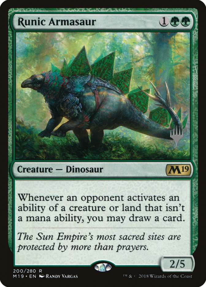 Runic Armasaur [Core Set 2019 Promos] | Card Citadel