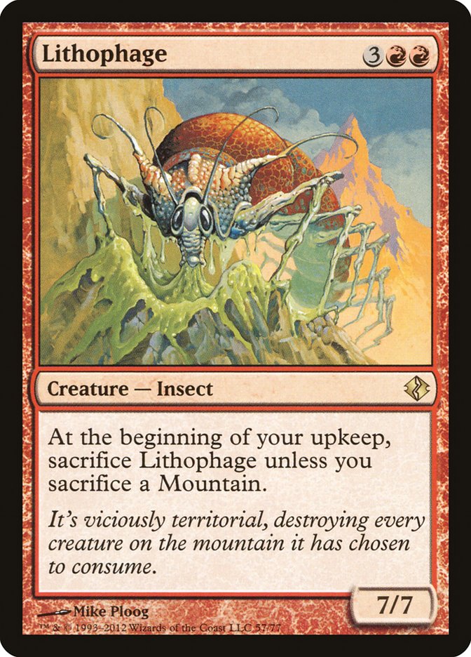 Lithophage [Duel Decks: Venser vs. Koth] | Card Citadel