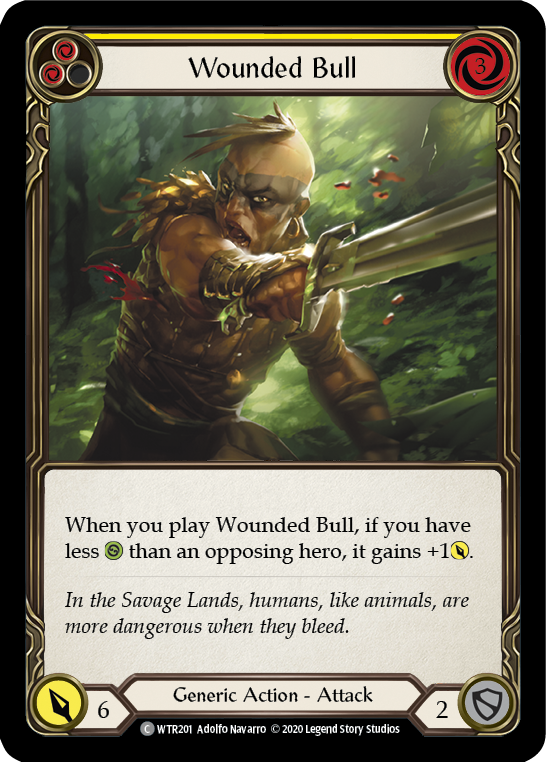 Wounded Bull (Yellow) [U-WTR201] (Welcome to Rathe Unlimited)  Unlimited Rainbow Foil | Card Citadel