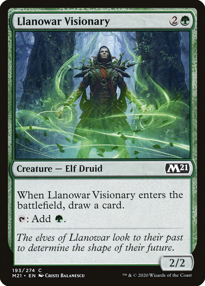 Llanowar Visionary [Core Set 2021] | Card Citadel