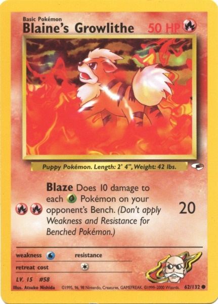 Blaine's Growlithe (62/132) [Gym Heroes Unlimited] | Card Citadel