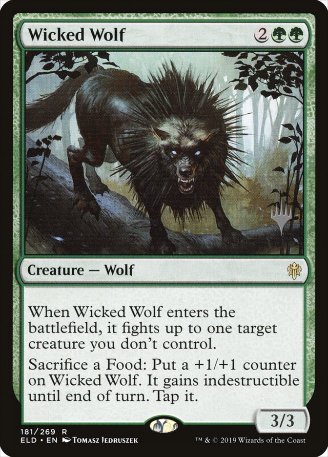 Wicked Wolf (Promo Pack) [Throne of Eldraine Promos] | Card Citadel