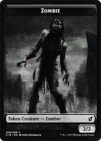 Zombie (010) // Zombie (011) Double-sided Token [Commander 2019 Tokens] | Card Citadel