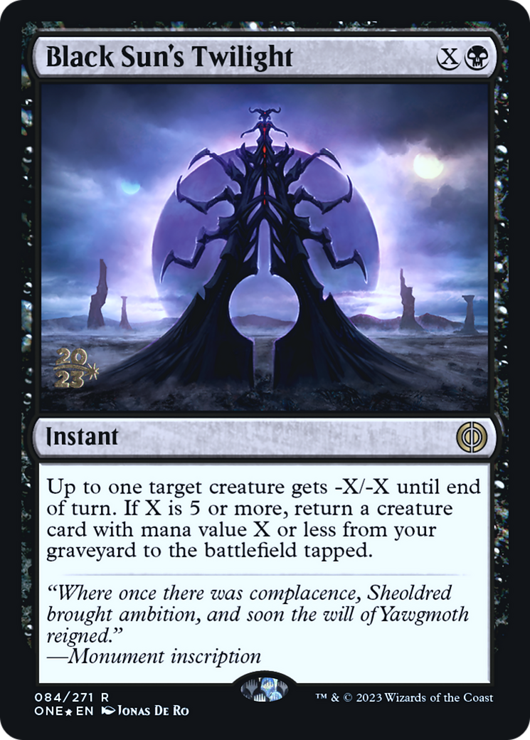 Black Sun's Twilight [Phyrexia: All Will Be One Prerelease Promos] | Card Citadel