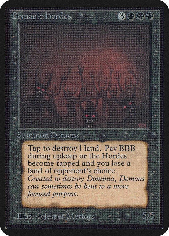 Demonic Hordes [Limited Edition Alpha] | Card Citadel