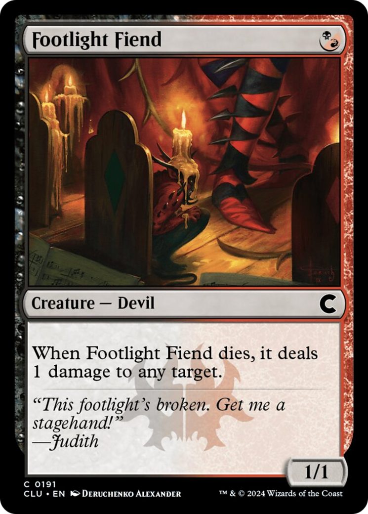 Footlight Fiend [Ravnica: Clue Edition] | Card Citadel