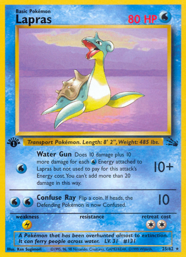 Lapras (25/62) [Fossil 1st Edition] | Card Citadel