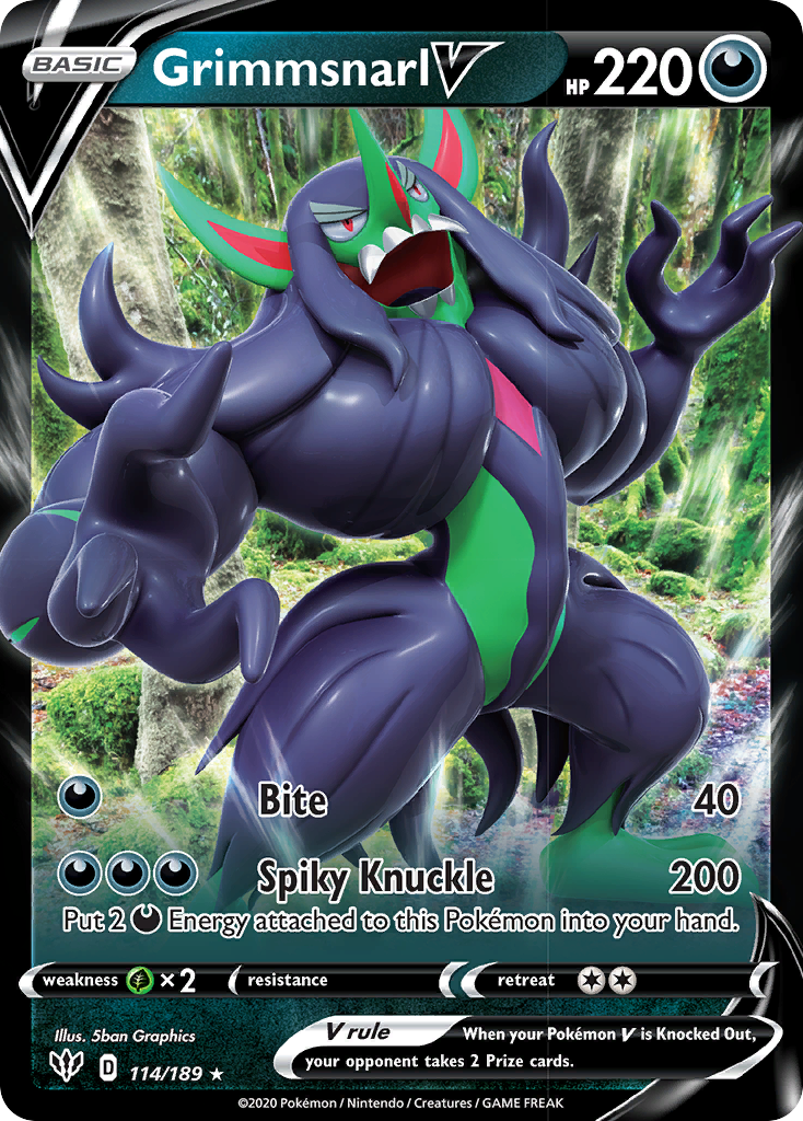 Grimmsnarl V (114/189) [Sword & Shield: Darkness Ablaze] | Card Citadel