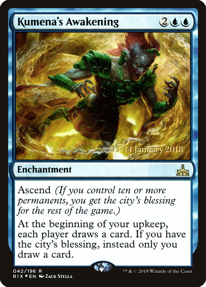 Kumena's Awakening [Rivals of Ixalan Promos] | Card Citadel