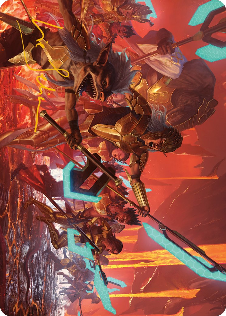 Roar of Resistance Art Card (Gold-Stamped Signature) [Phyrexia: All Will Be One Art Series] | Card Citadel