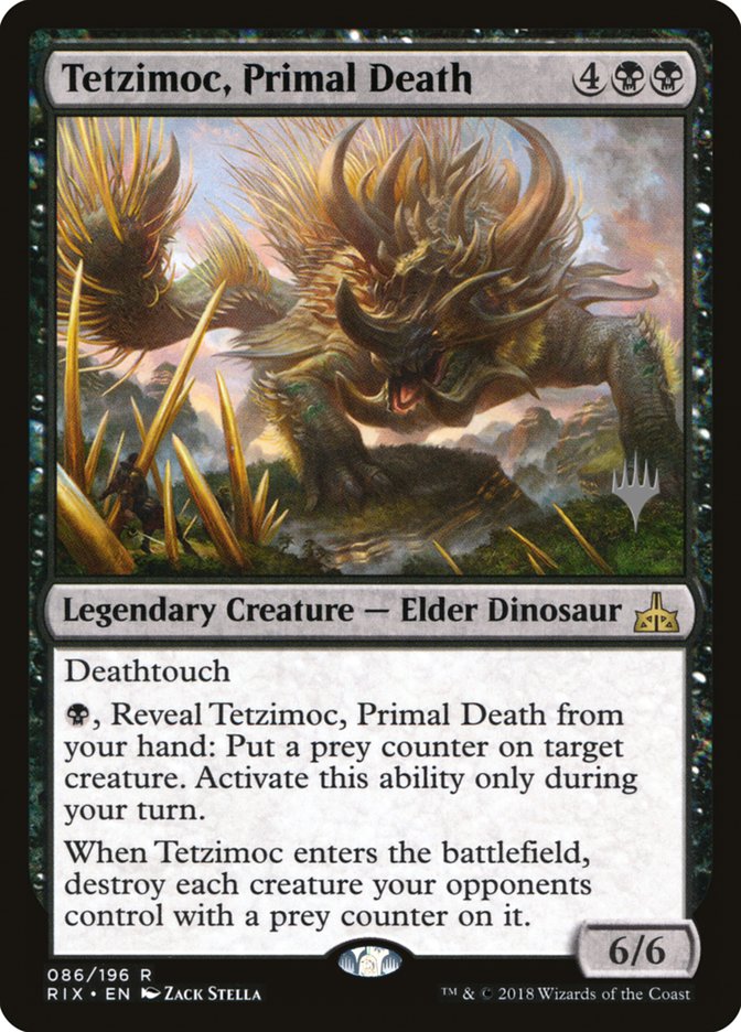 Tetzimoc, Primal Death [Rivals of Ixalan Promos] | Card Citadel