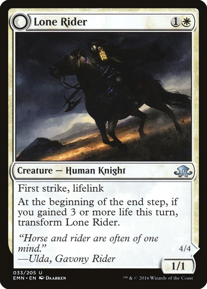 Lone Rider // It That Rides as One [Eldritch Moon] | Card Citadel