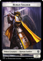 Human Soldier // Elephant Double-Sided Token [Phyrexia: All Will Be One Commander Tokens] | Card Citadel