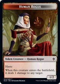 Human Rogue // Food (16) Double-sided Token [Throne of Eldraine Tokens] | Card Citadel