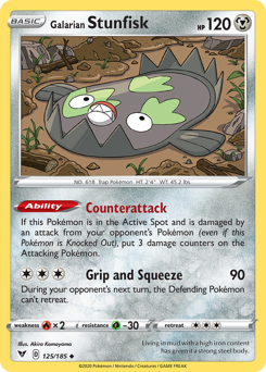 Galarian Stunfisk (125/185) [Sword & Shield: Vivid Voltage] | Card Citadel