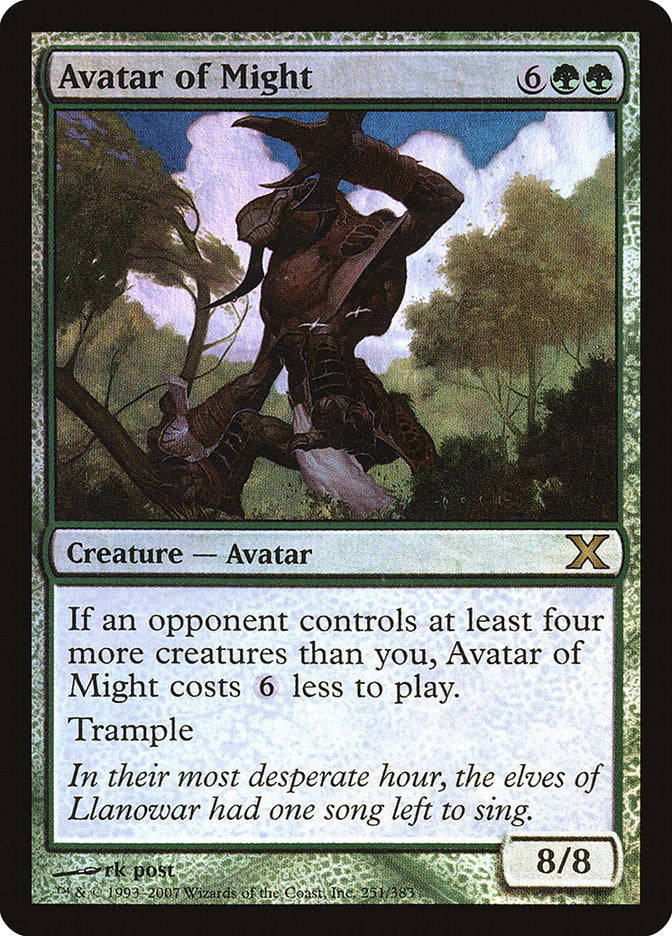 Avatar of Might (Premium Foil) [Tenth Edition] | Card Citadel