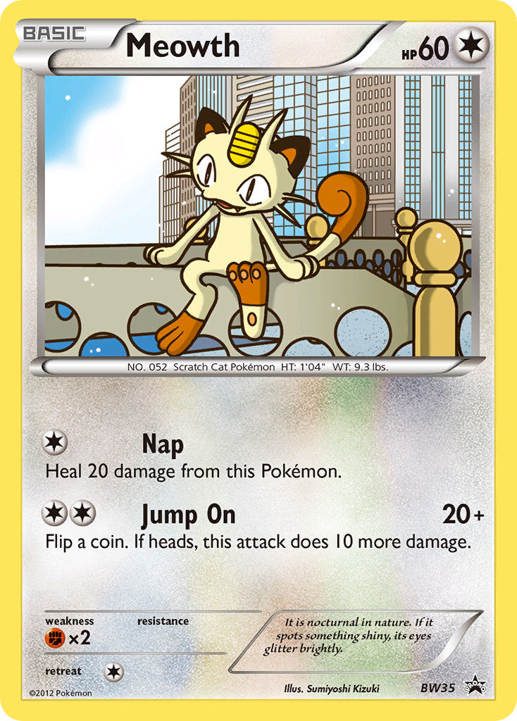 Meowth (BW35) (Cosmos Holo) [Black & White: Black Star Promos] | Card Citadel
