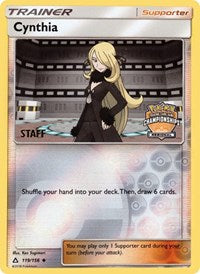 Cynthia (119/156) (Staff Regional Championship Promo) [Sun & Moon: Ultra Prism] | Card Citadel