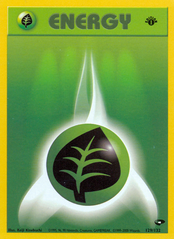 Grass Energy (129/132) [Gym Challenge 1st Edition] | Card Citadel