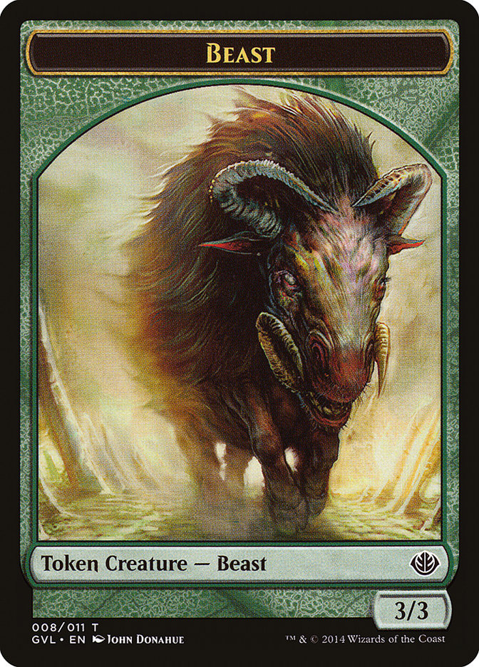 Beast Token (008/011) (Garruk vs. Liliana) [Duel Decks Anthology Tokens] | Card Citadel