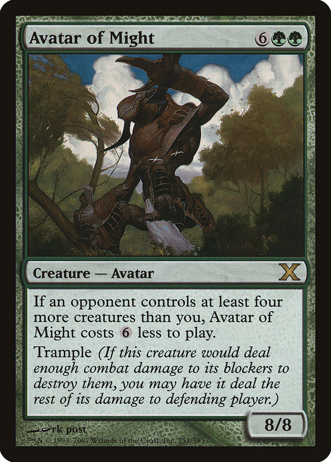 Avatar of Might [Tenth Edition] | Card Citadel