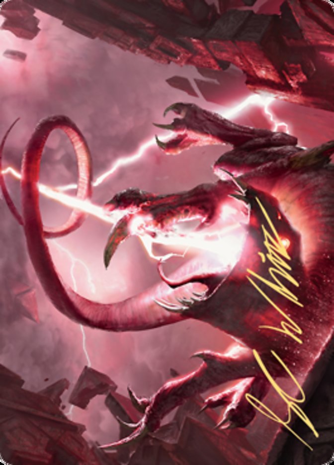 Thundering Rebuke Art Card (Gold-Stamped Signature) [Zendikar Rising Art Series] | Card Citadel