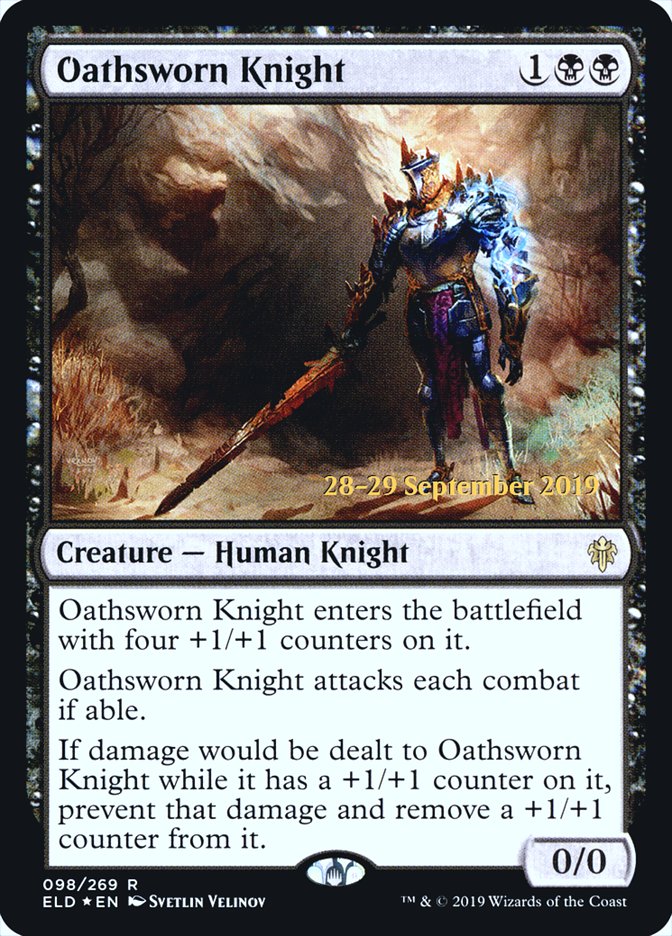 Oathsworn Knight  [Throne of Eldraine Prerelease Promos] | Card Citadel