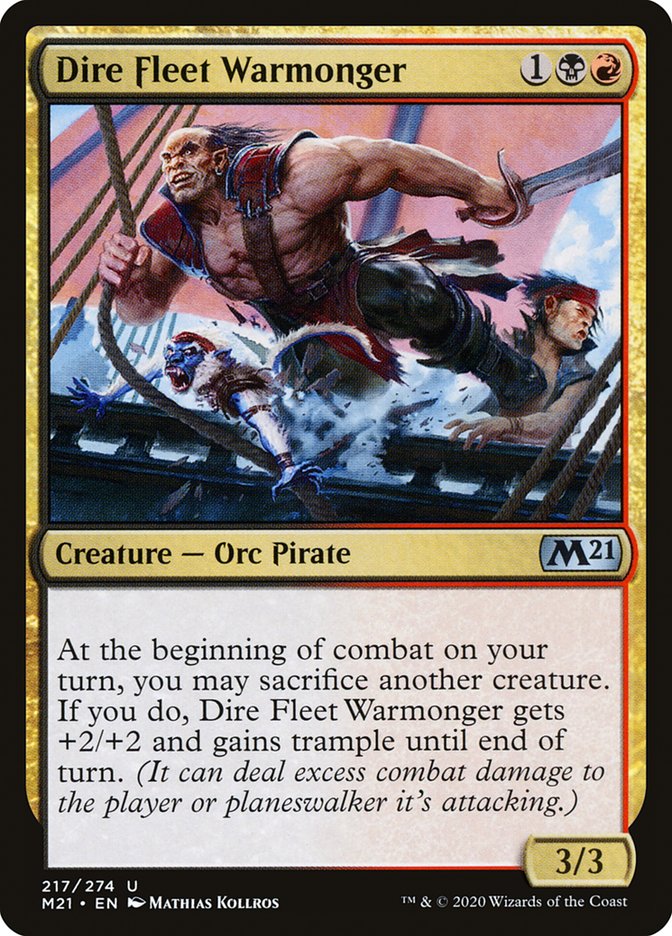 Dire Fleet Warmonger [Core Set 2021] | Card Citadel