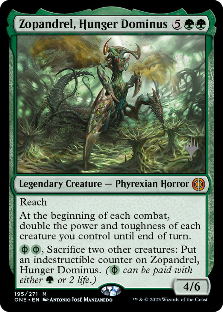 Zopandrel, Hunger Dominus (Promo Pack) [Phyrexia: All Will Be One Promos] | Card Citadel