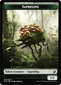 Saproling // Morph Double-sided Token [Commander 2019 Tokens] | Card Citadel