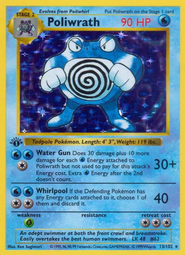 Poliwrath (13/102) (Shadowless) [Base Set 1st Edition] | Card Citadel