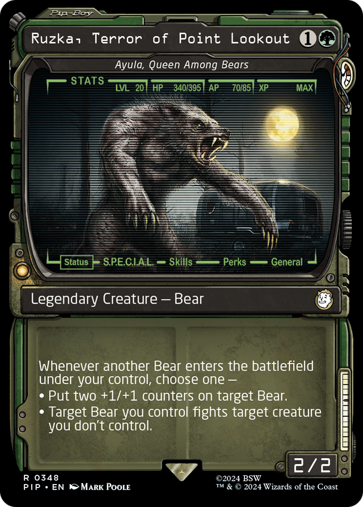 Ruzka, Terror of Point Lookout - Ayula, Queen Among Bears (Showcase) [Fallout] | Card Citadel